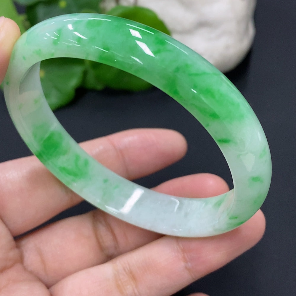 Jadeite Round Bangle Size 58 Total Weight Approx. 40.6g