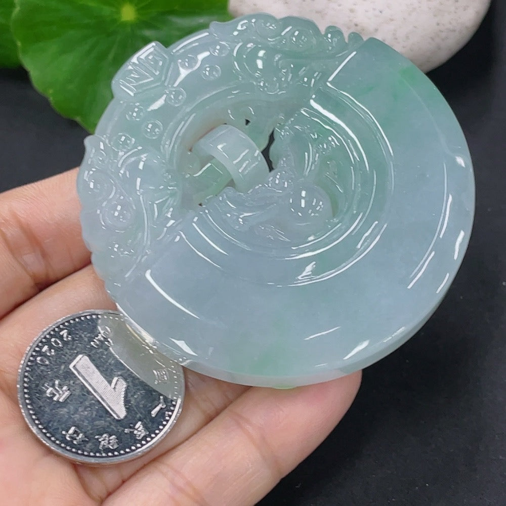 Jadeite Antique Pendant Total Weight Approximately 73g