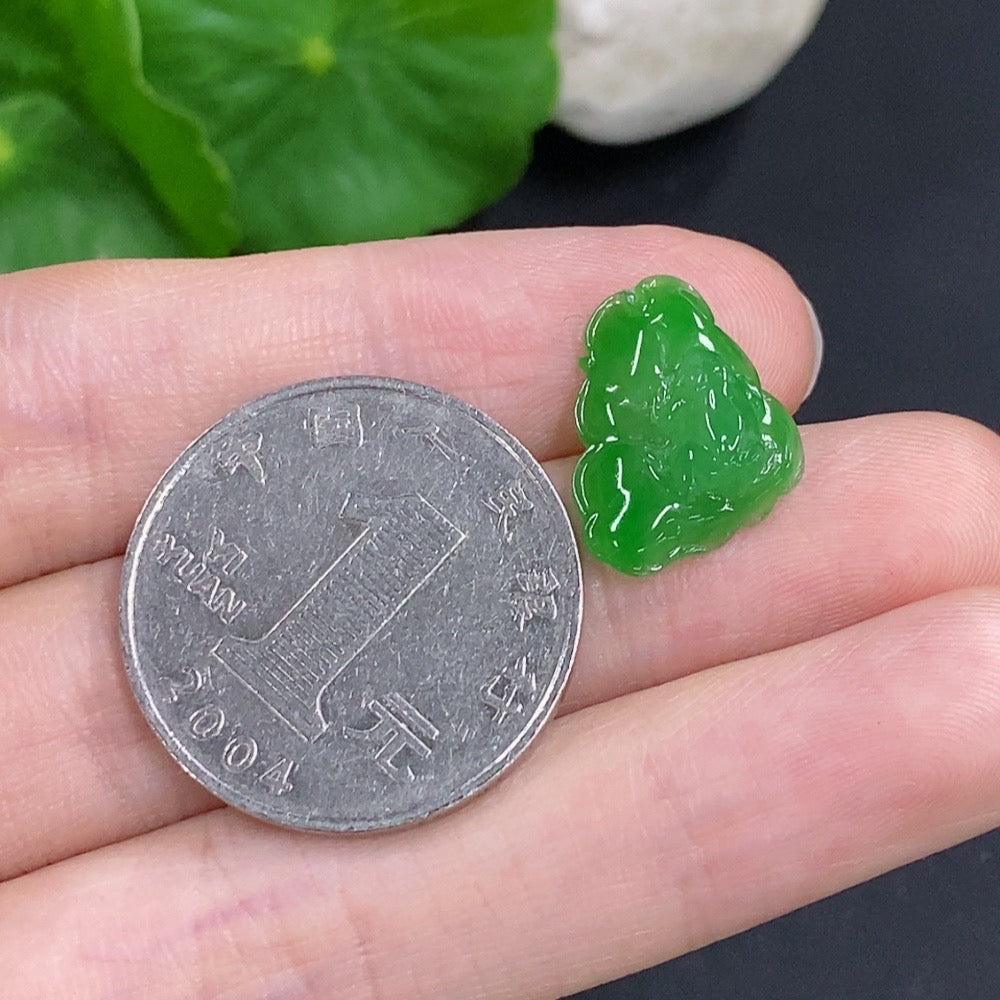 Jadeite Wealth-Bringing Frog Pendant, Total Weight Approximately 1g