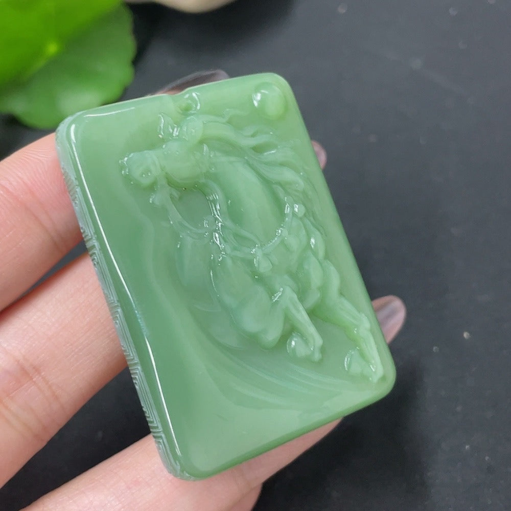 Hetian Jade Jasper Pendant - Immediate Success - . | Huiliu Certified