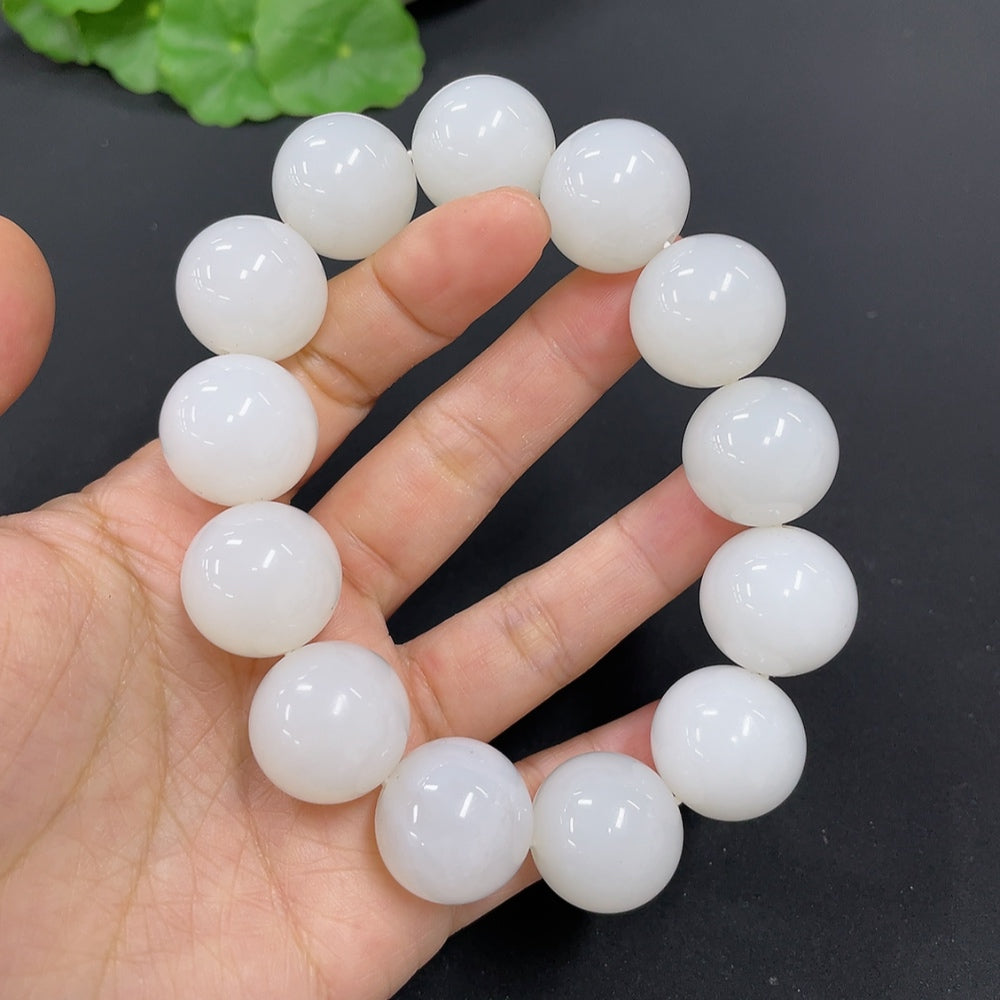 Hetian Jade Bracelet, Approx. 17.8mm, Total Weight Approx. 118.6g