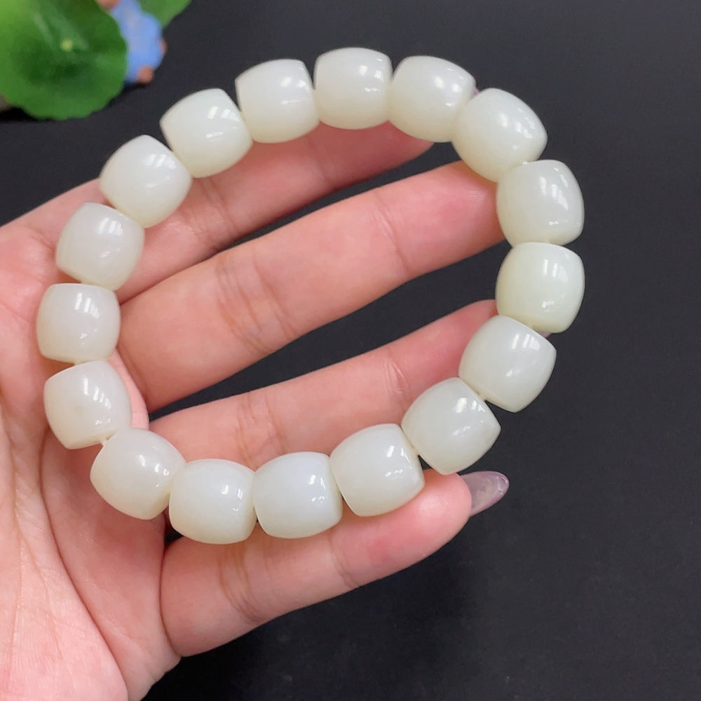 Hetian Jade Bracelet, Approx. 12.7mm, Total Weight Approx. 66.5g