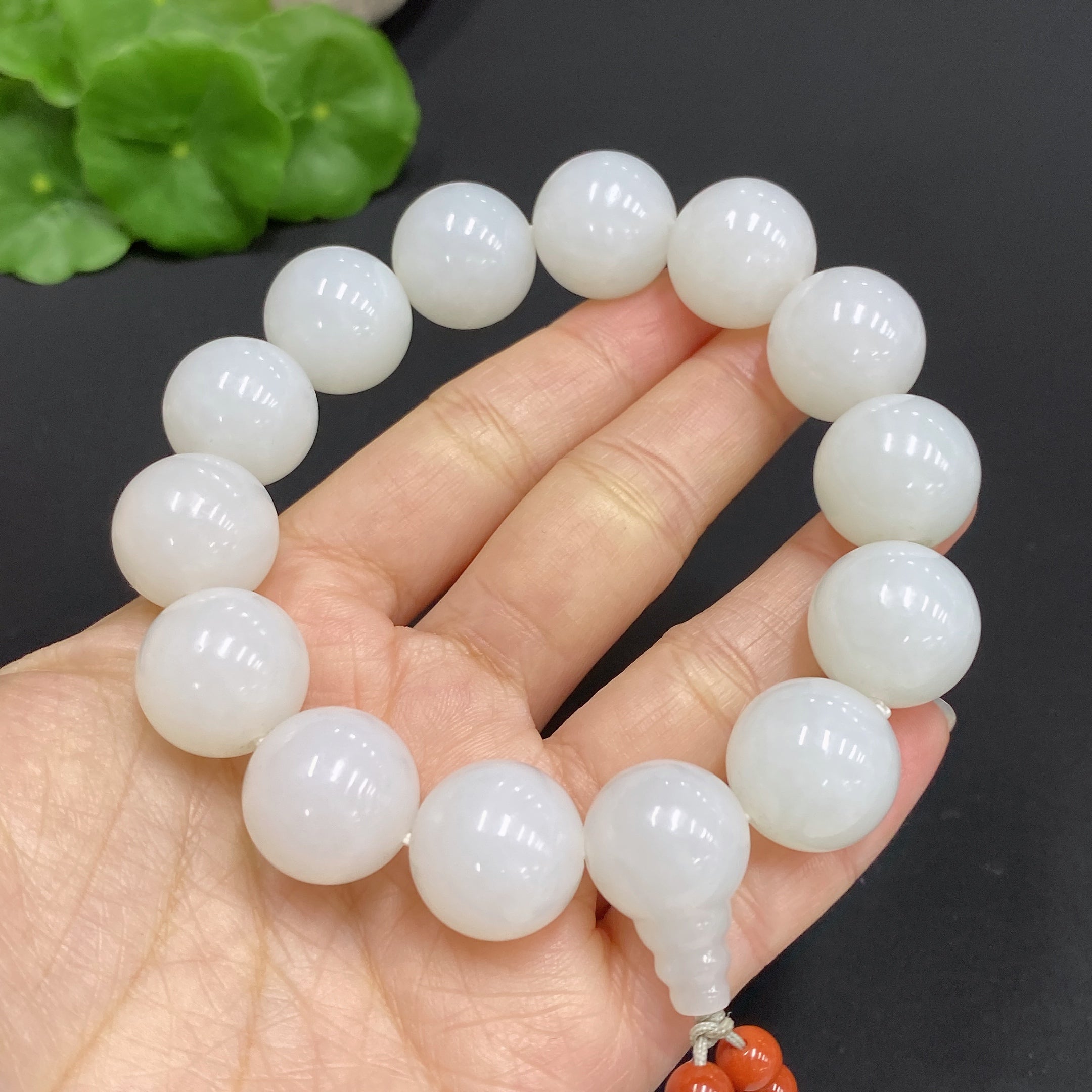 Hetian Jade Bracelet approx.15.7mm total weight approx.87.5g with non-Hetian Jade beads