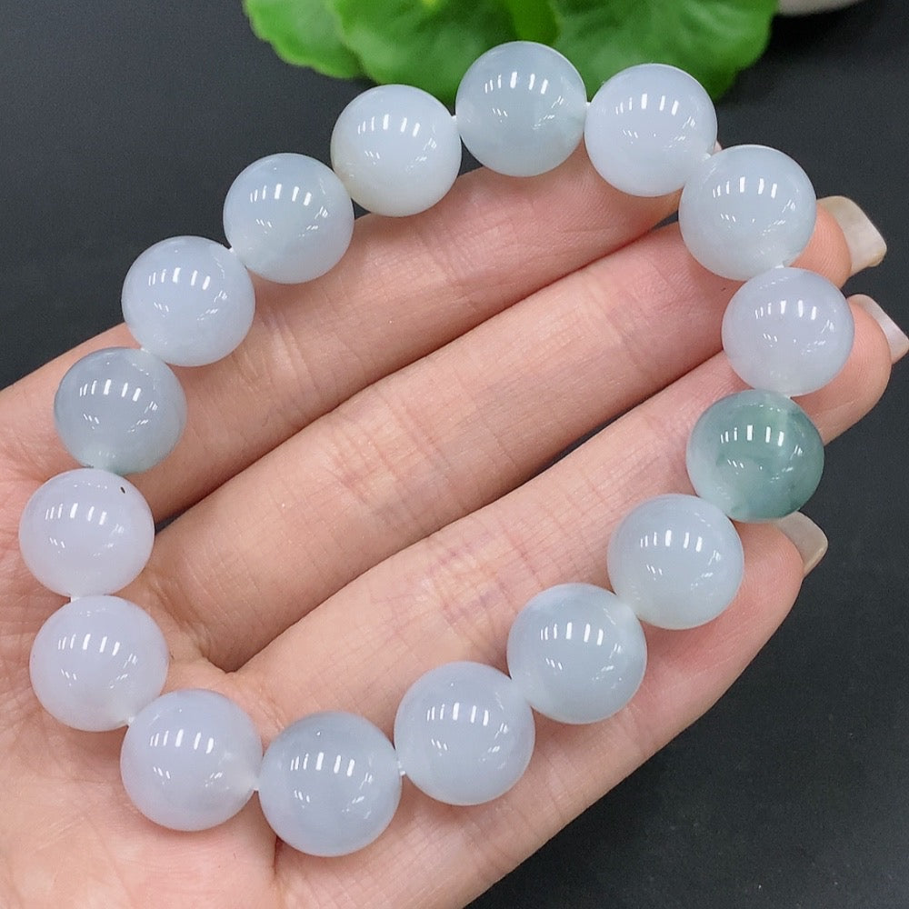 JadeiteBead Bracelet Approx. 12.2mm Total Weight Approx. 51.2g
