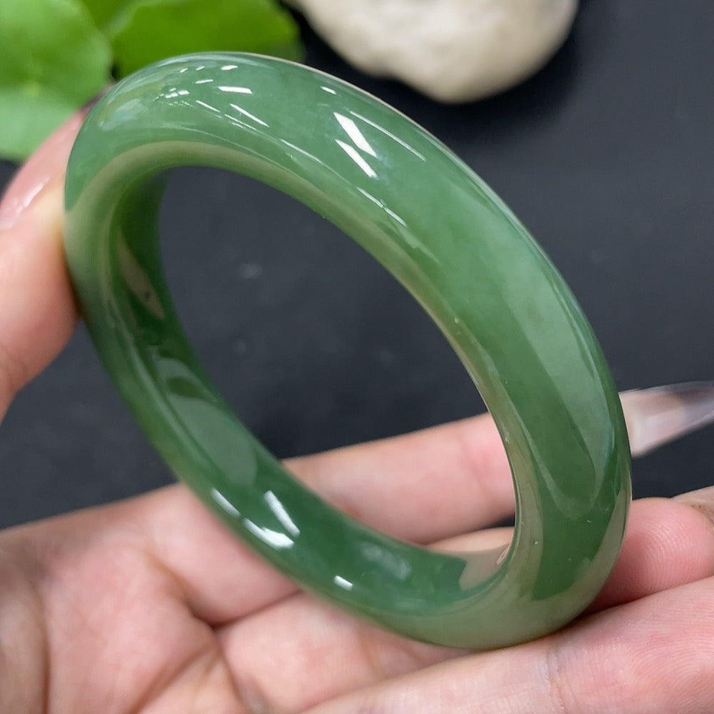 Hetian Jade Jasper Round Bracelet Size 54.1 Total Weight Approx. 53.8g
