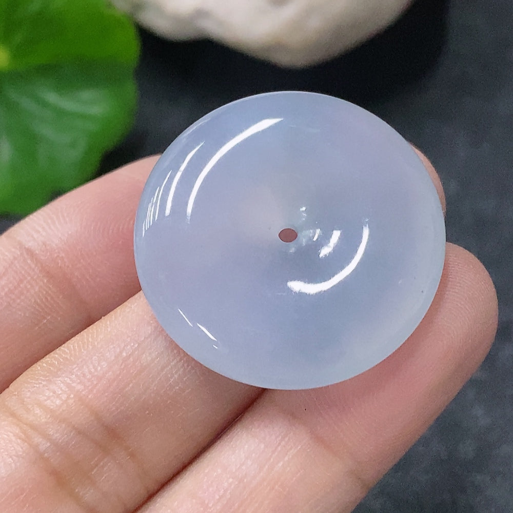 Jadeite Pendant Peace Buckle Total Weight Approx. 9g