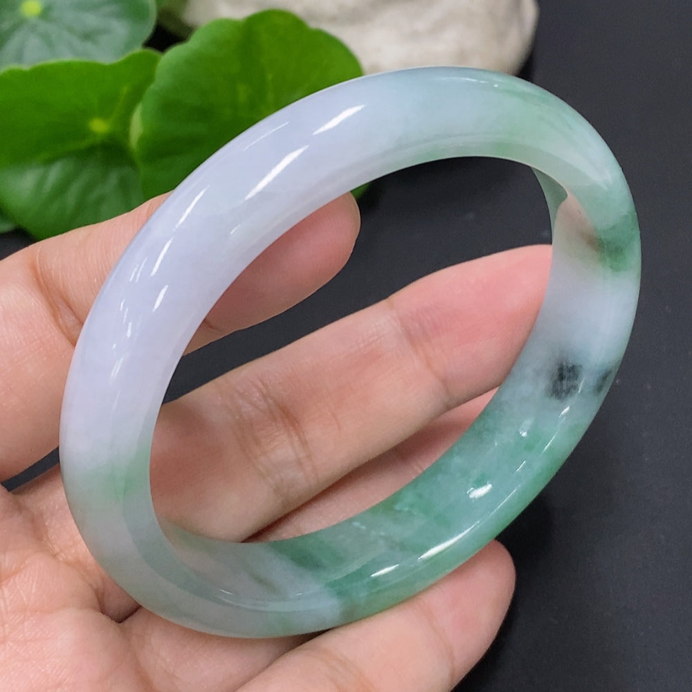Jadeite Imperial Concubine Bangle Size 55.4/48.5 Total Weight Approx. 46.4g