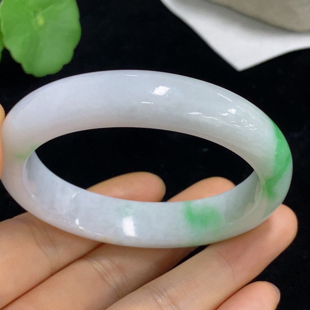 Jadeite Imperial Concubine Bracelet Total Weight Approx. 50.88g Size 55.5/Short Diameter 49