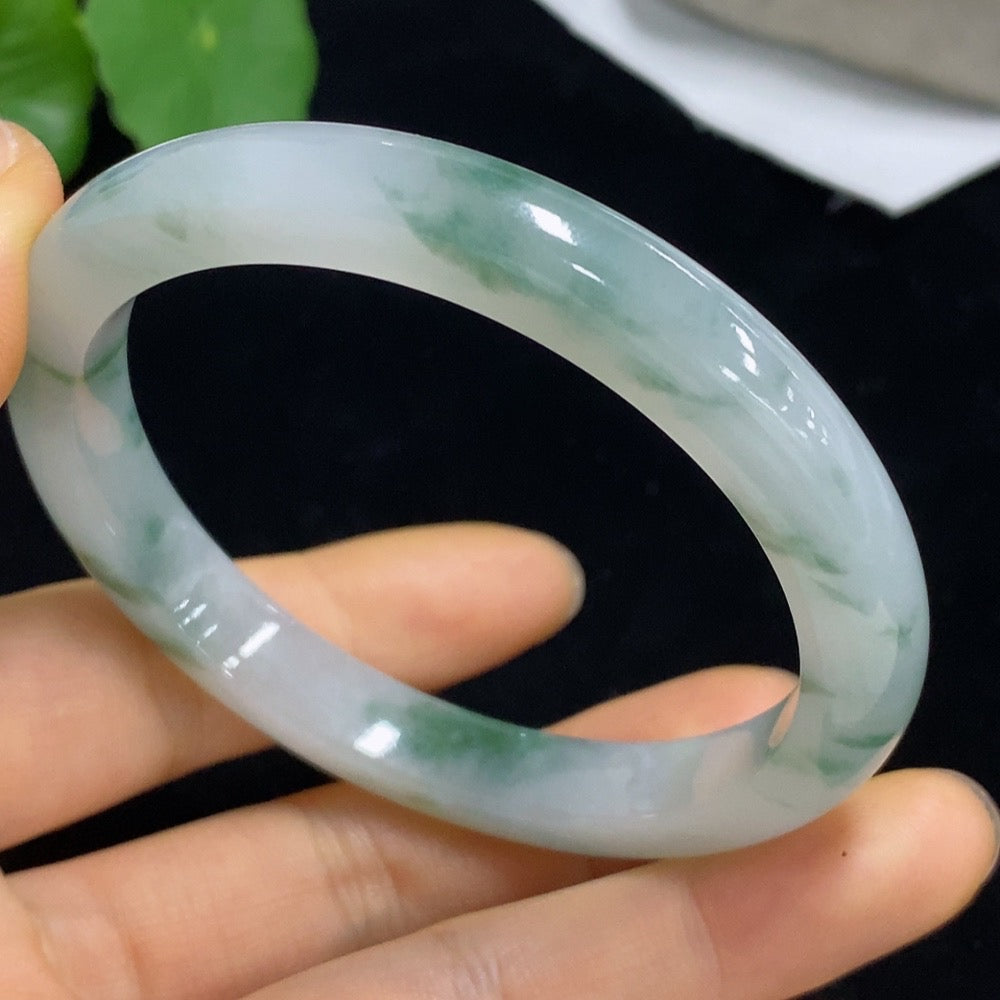 Jadeite Round Bangle Size 57.6 Total Weight Approx. 40.23g