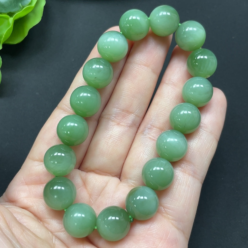 Green Hetian Jade Bracelet