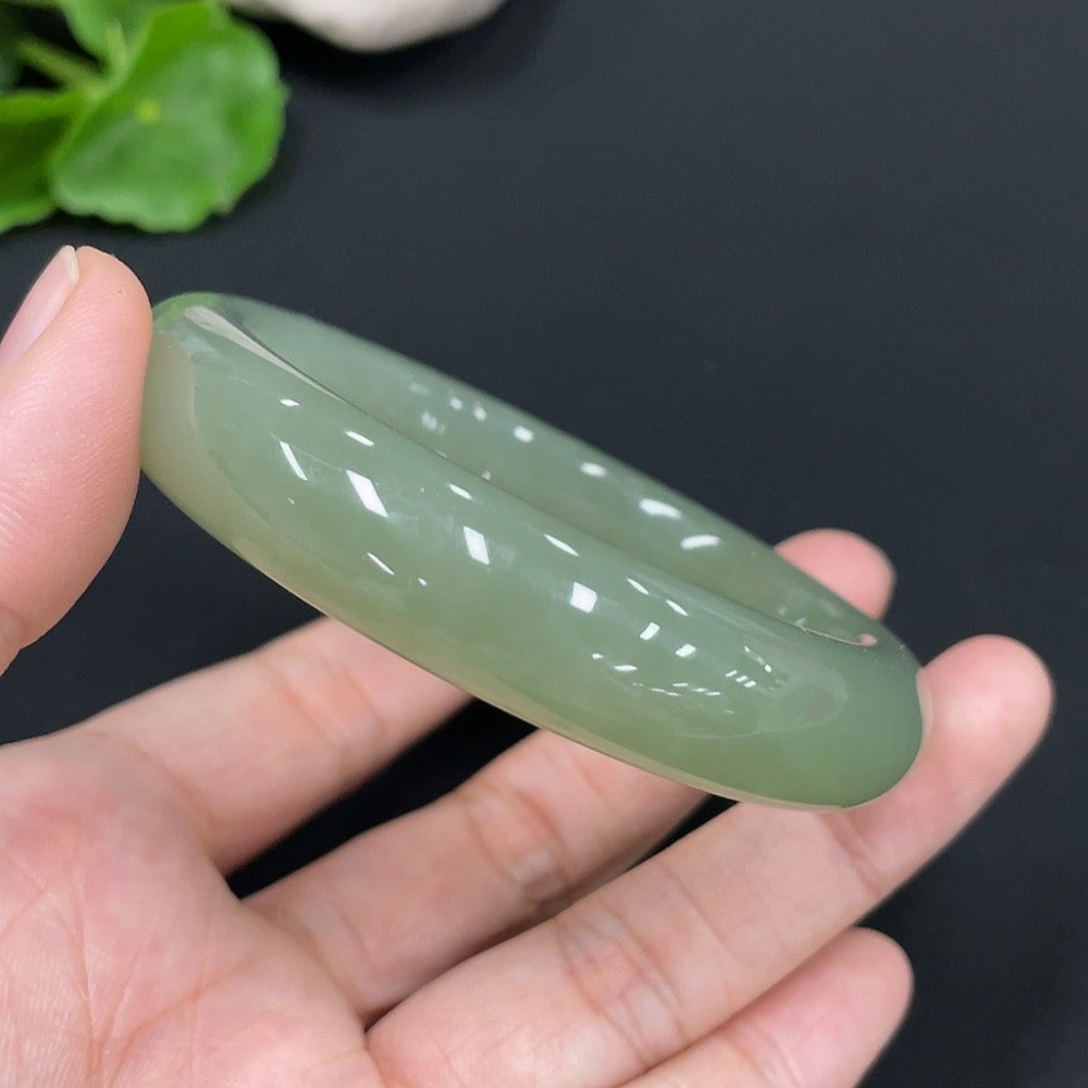 Hetian Jade Round Bracelet Size 52.7 Total Weight Approx. 57.2g