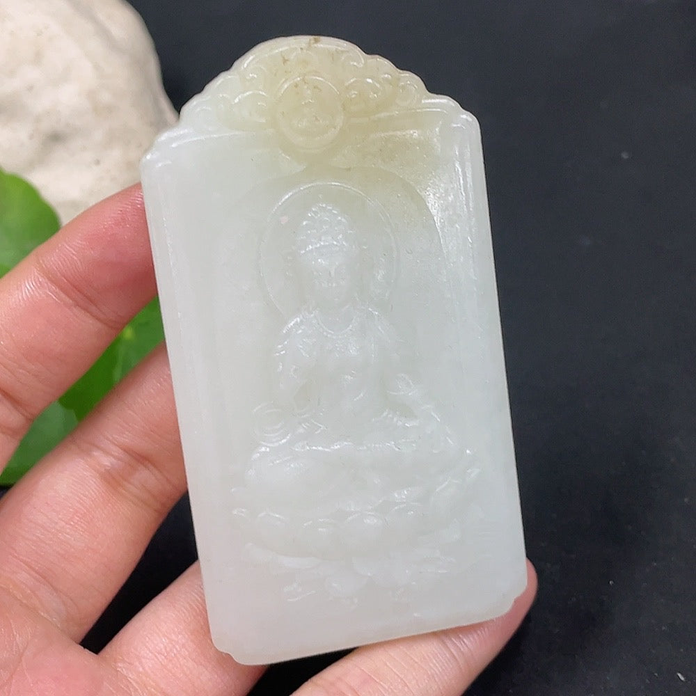 Hetian Jade Pendant Guanyin Total Weight Approx. 83.8g