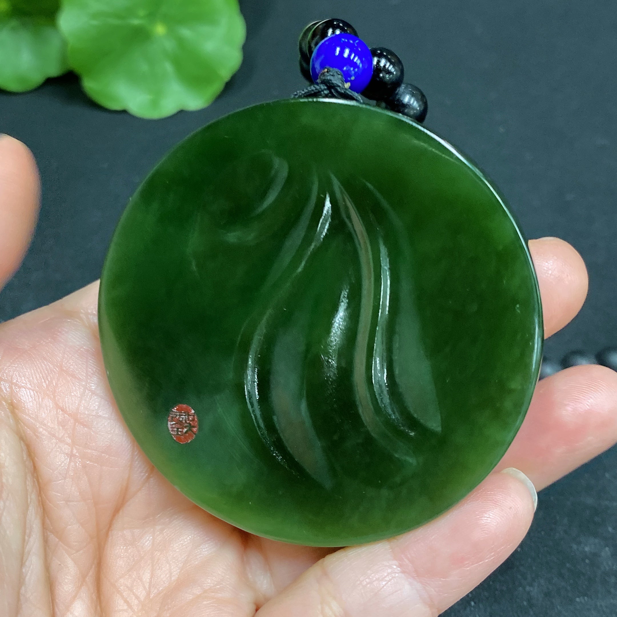 Hetian Jade Pendant - Buddha with Non-Hetian Jade Chain Total Weight Approx. 118.4g (Incl. Chain)