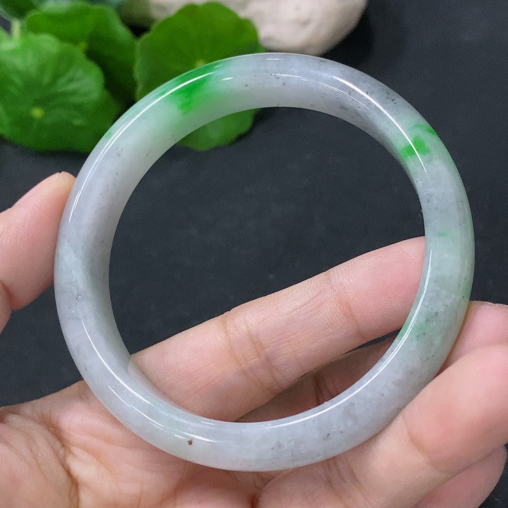 Jadeite Round Bangle Size 55mm Total Weight Approximately 46.56g