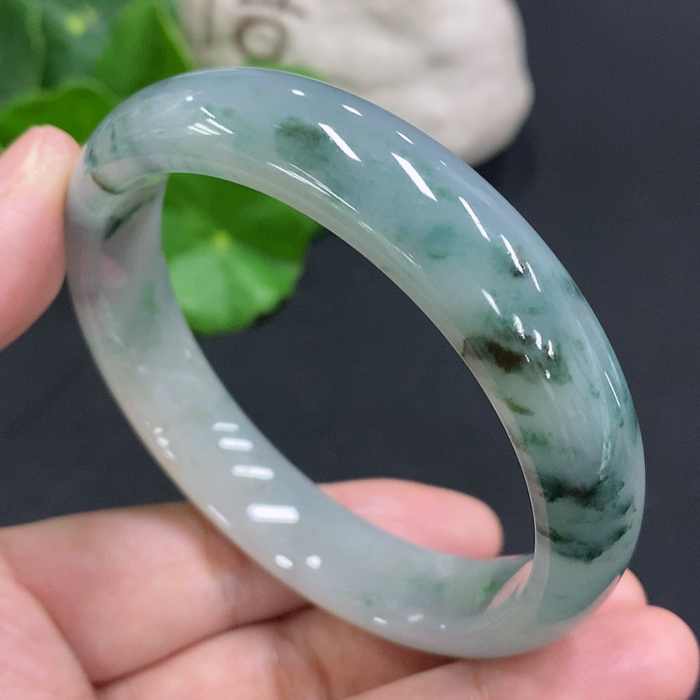 Jadeite Round Bangle, Size 57.2, Total Weight Approx. 52.2g