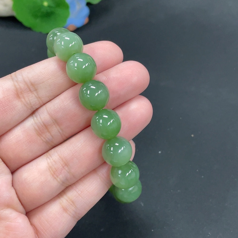 Hetian Jade Bracelet, approx. 11.8mm, total weight approx. 46.9g