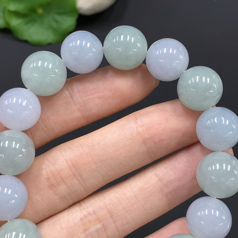 Jadeite Bead Necklace Approx. 12.6mm 55.672g