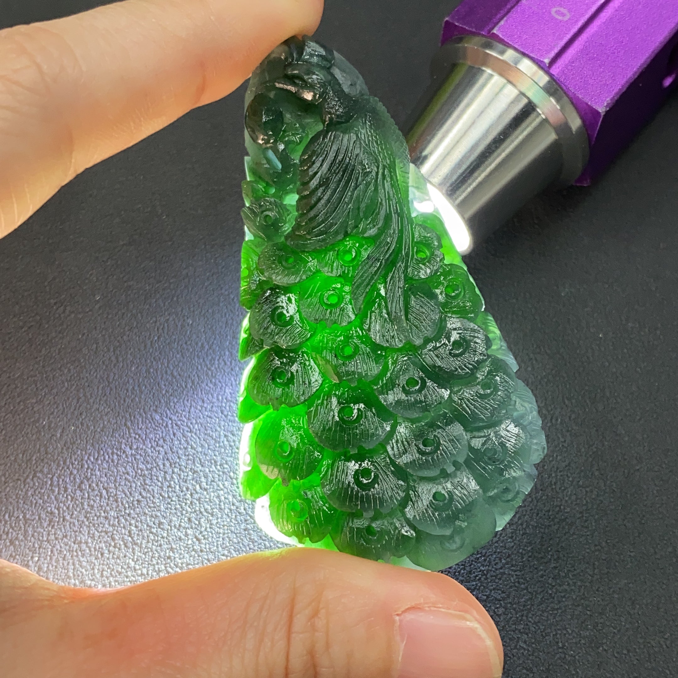 JadeiteRough Pendant - Phoenix