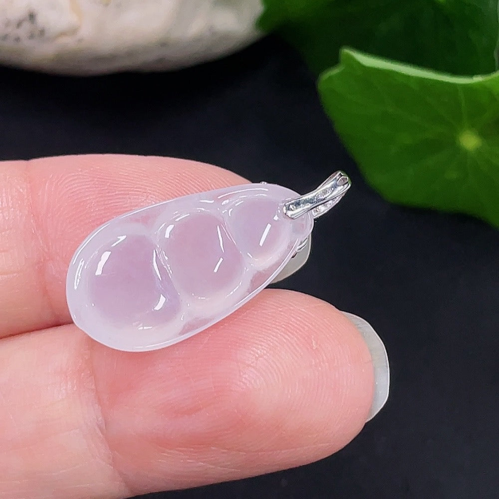 Jadeite Leaf Pendant 18K Gold Non-Diamond Total Weight Approx. 2.05g
