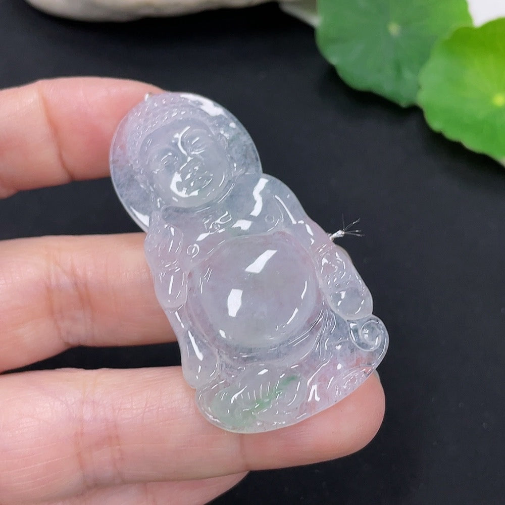 Jadeite Buddha Pendant, Total Weight Approx. 14.4g