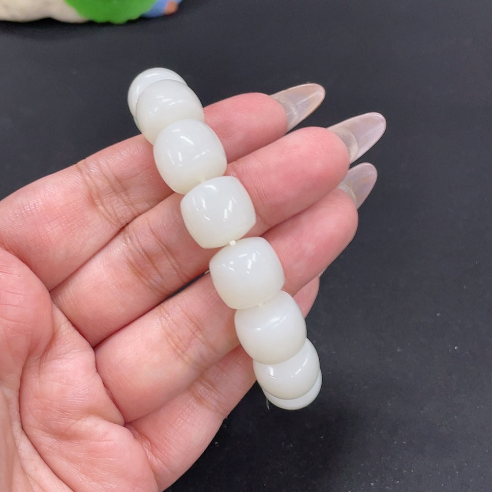 Hetian Jade Bracelet, approx. 13.6mm, total weight approx. 72.2g