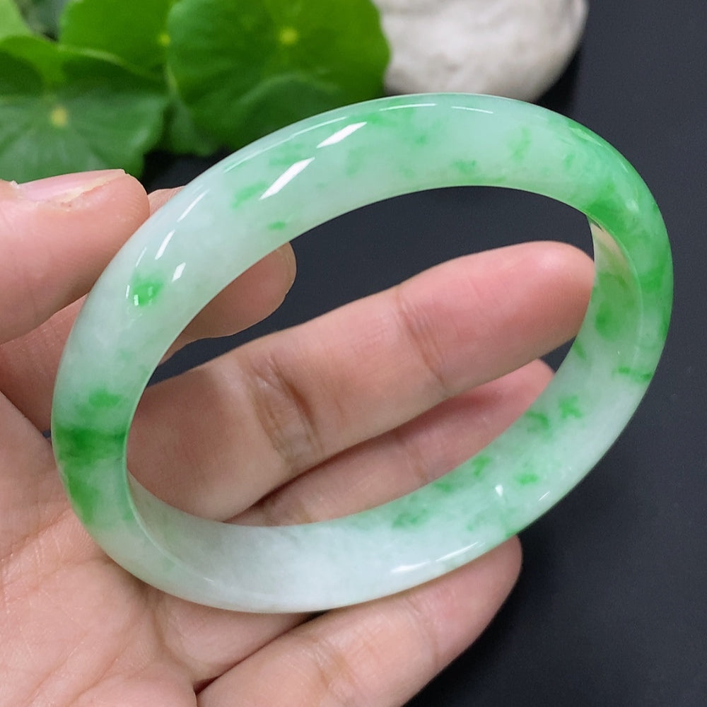 Jadeite Round Bangle Size 58 Total Weight Approx. 40.6g