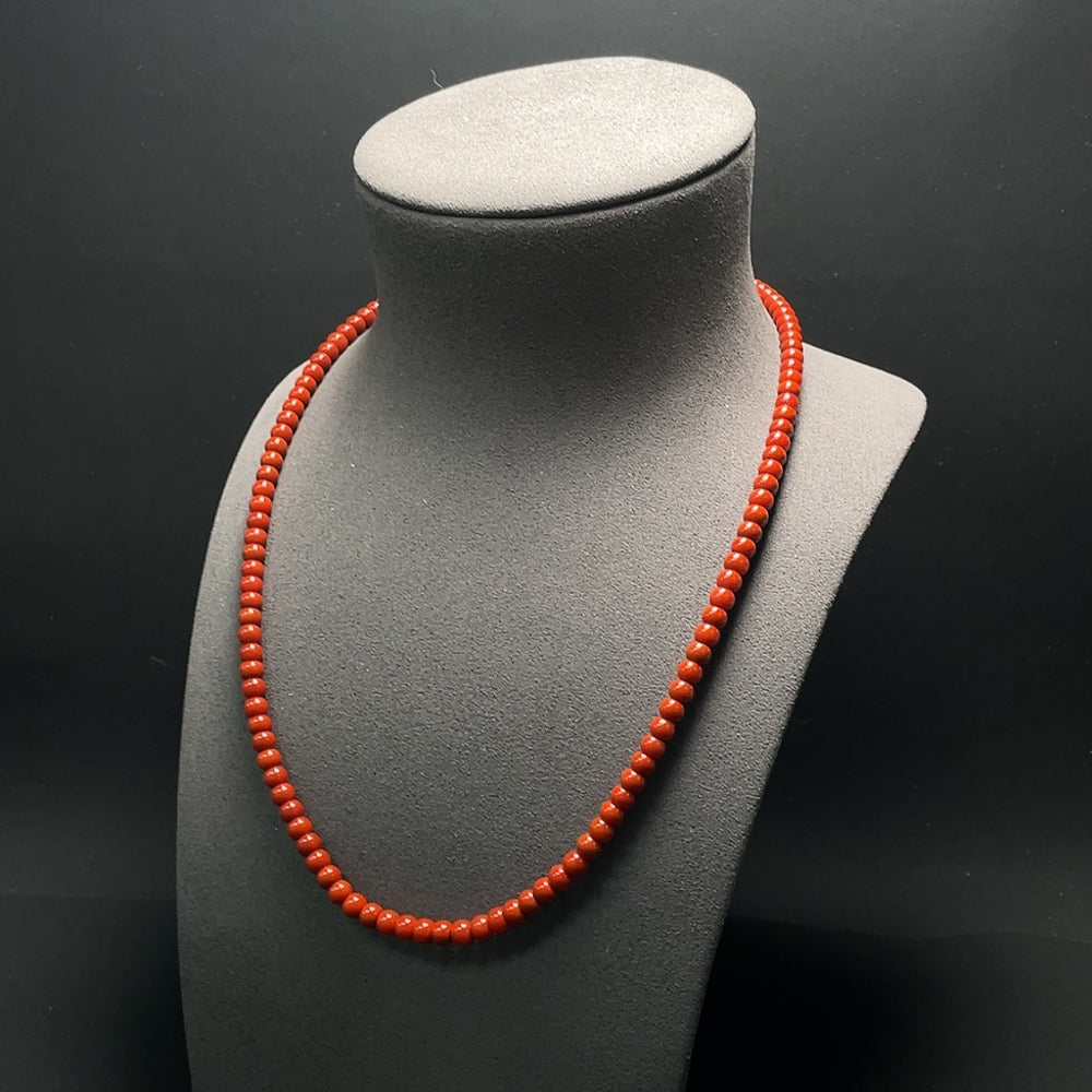 Red Agate Pearl Beads with Visible Organic Matter, Non-Gold, Total Weight Approximately 30.1g, Size About 5.7mm