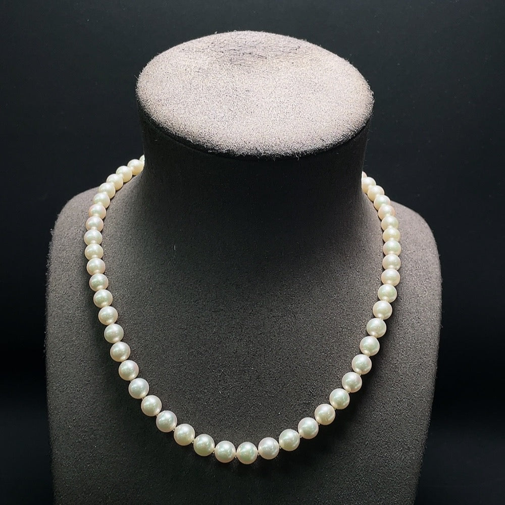 Seawater Pearl Necklace Non-Gold Total Weight Approx. 39.5g Size About 7.5mm