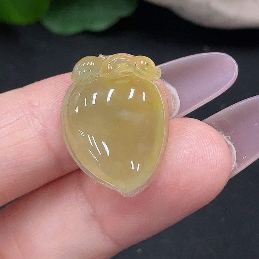 Jadeite Fortune and Longevity Pendant, Total Weight Approx. 2.9g