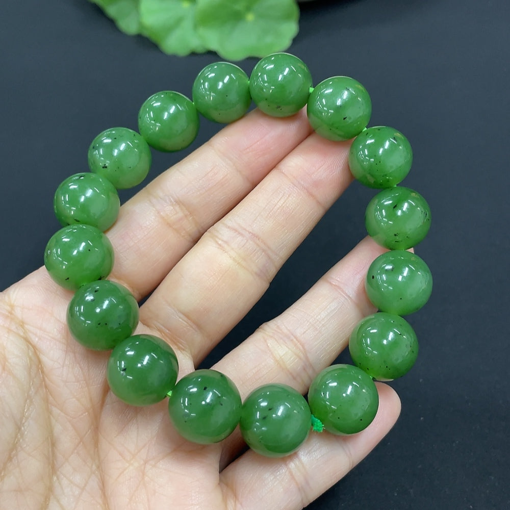 Hetian Jade Bracelet, Approx. 12.8mm, Total Weight Approx. 54.3g