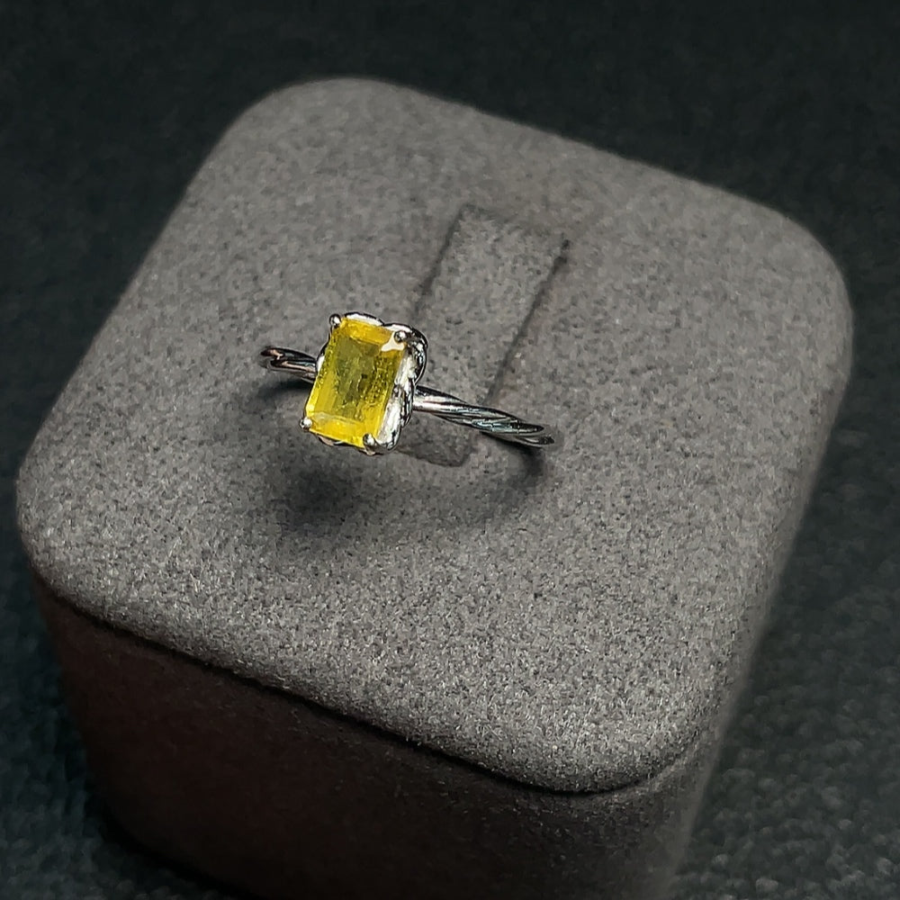 Sapphire Ring (Color origin undetermined, No hallmark, Surface-tested content, Non-diamond, ., Stone 6.2*3.9mm) | Huiliu Certified