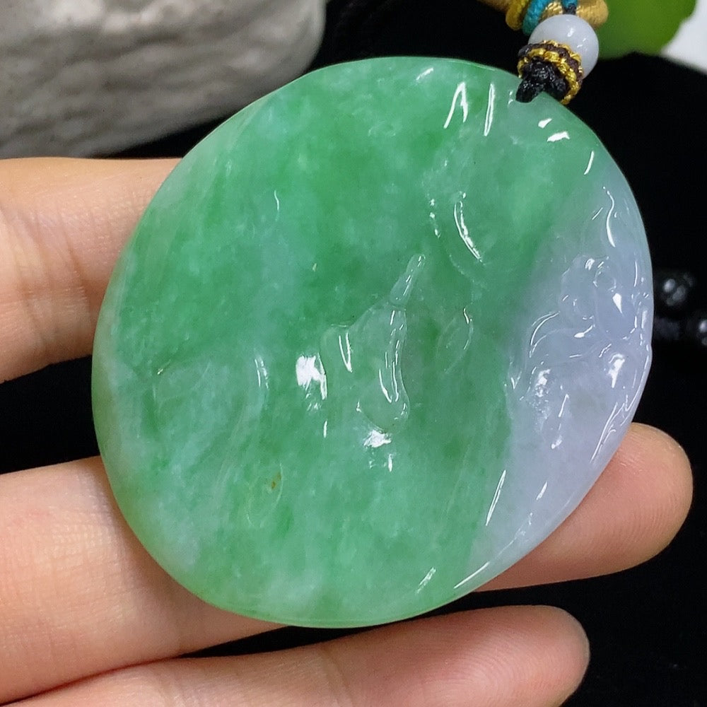 Jadeite Formless Pendant (Including Rope Weight)