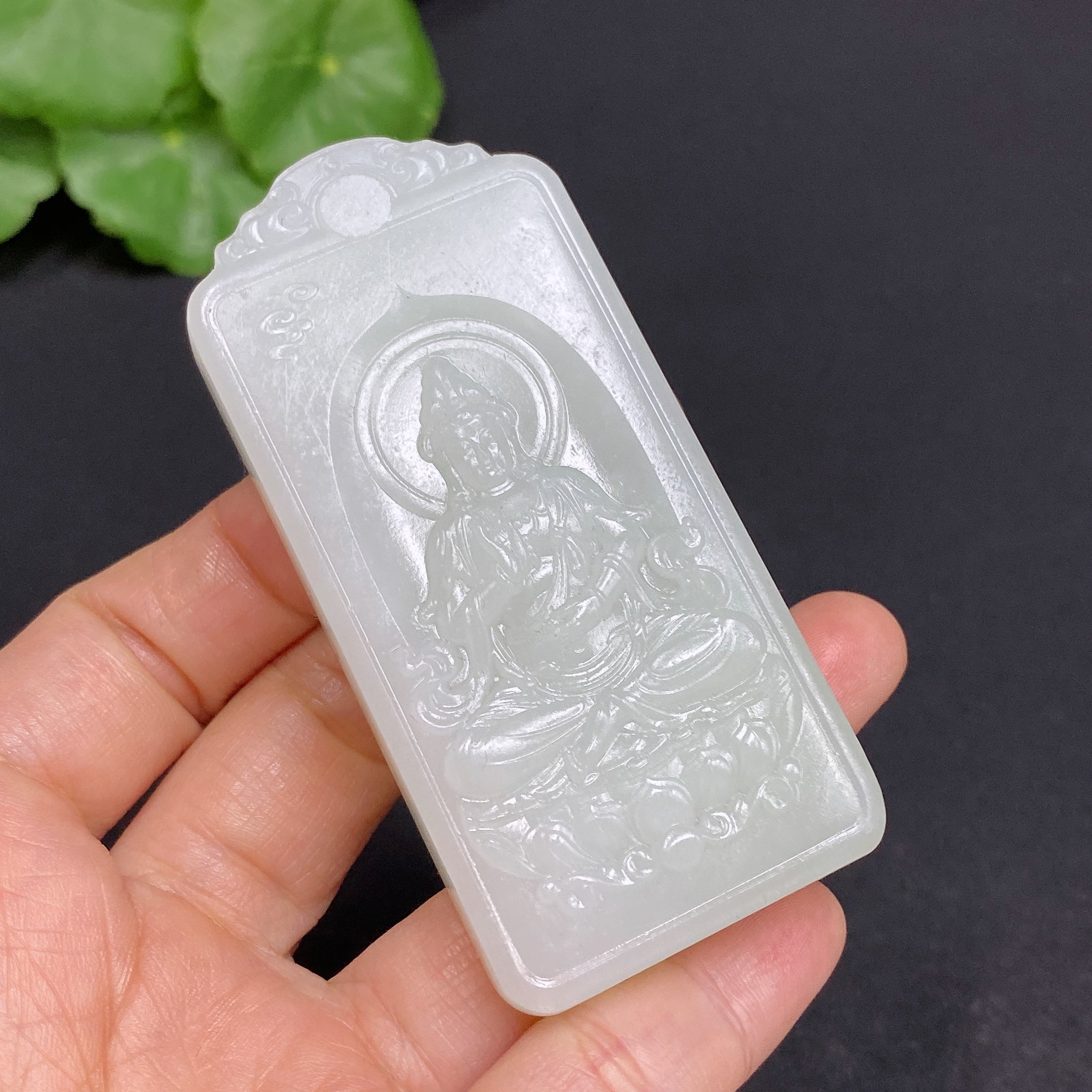 Hetian Jade Pendant Guanyin Total Weight Approx. 59.7g