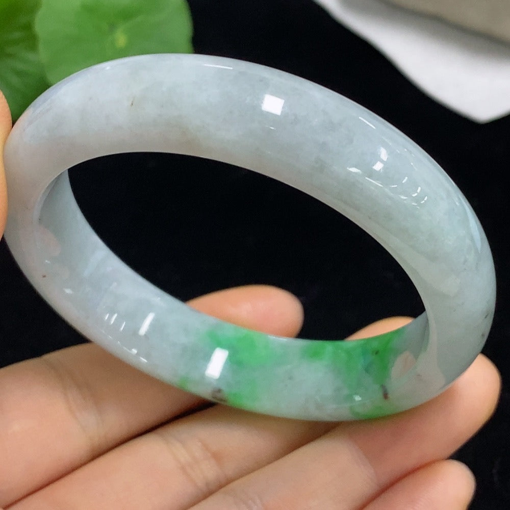 Jadeite Round Bangle Size 54.7 Total Weight Approx. 56.98g