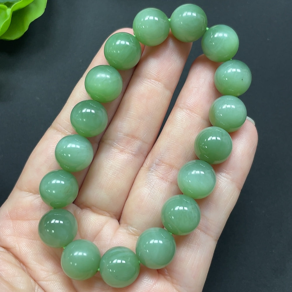 Green Hetian Jade Bracelet