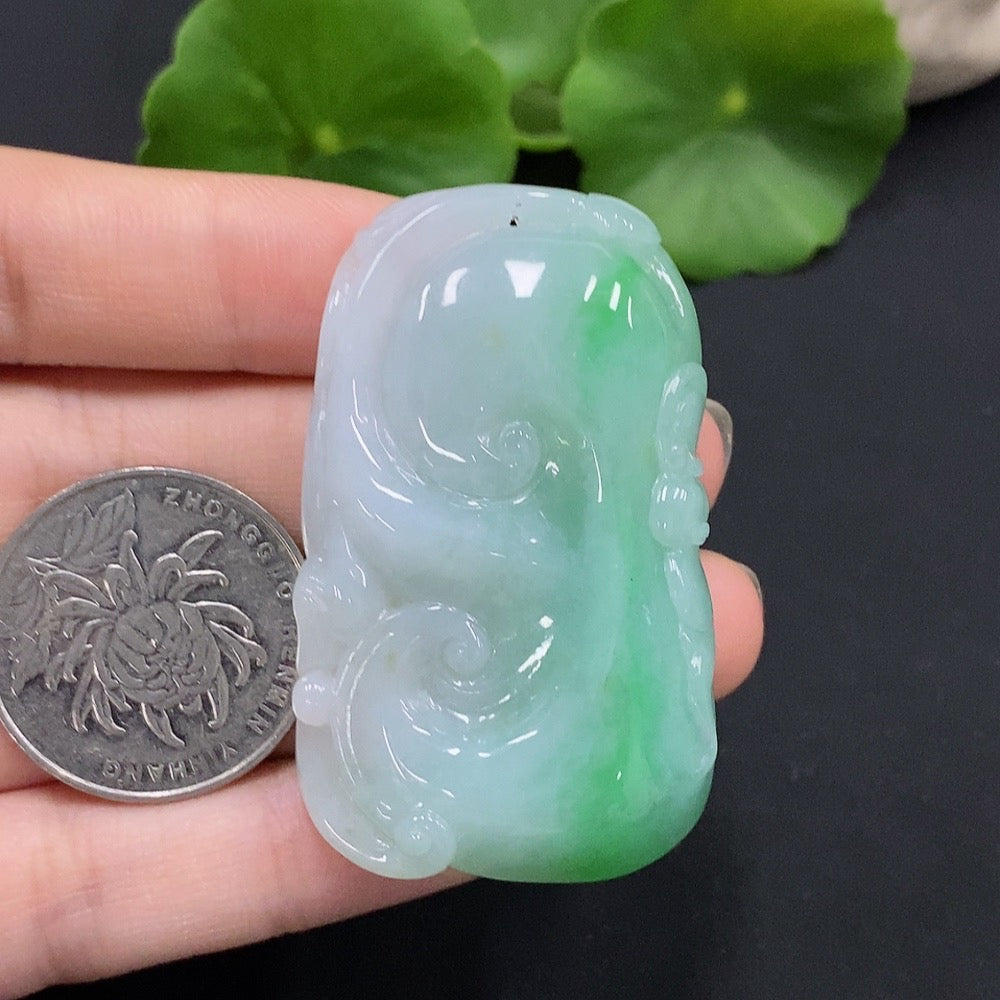 Jadeite Ruyi Pendant Total Weight Approx. 35.92g