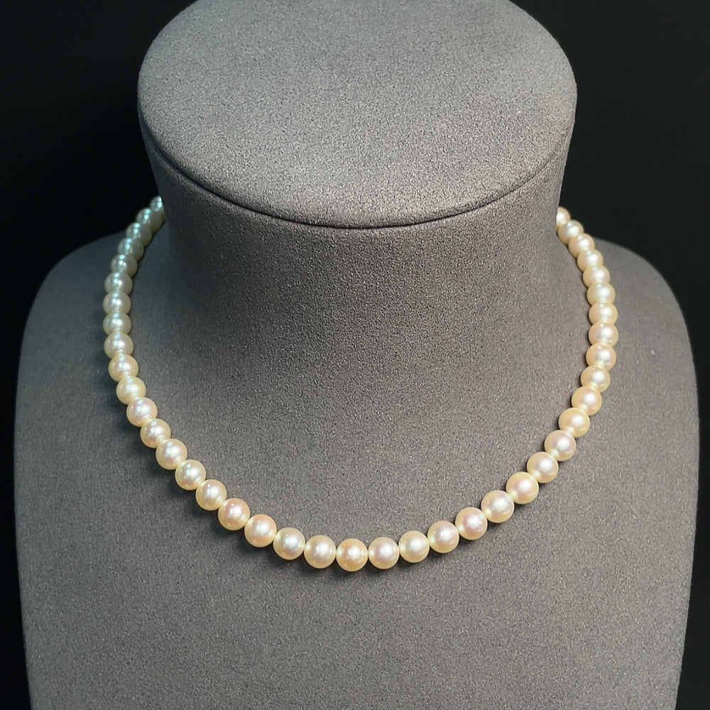 Seawater Pearl Strand Non-Gold Color Origin Undetermined Total Weight Approx. 25.5g Size About 6.7mm