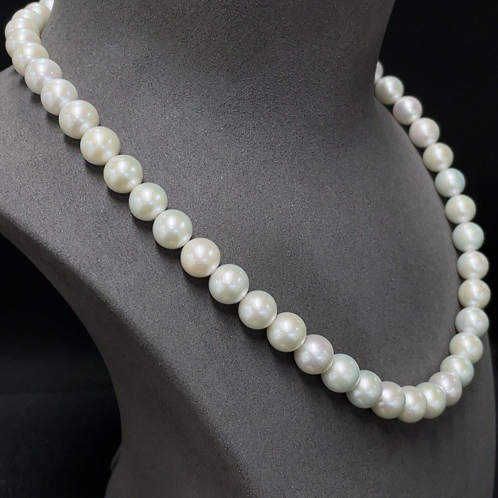 Pearl bead necklace, marked red parts are not, the rest are, ., size . 9.9-10.8mm | Huiliu Certified