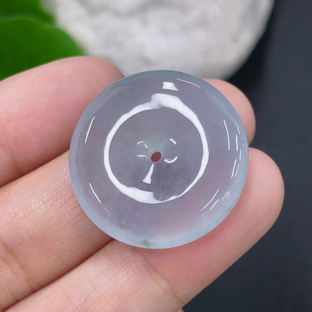 Jadeite Pendant Peace Button with a total weight of approximately 6.1g