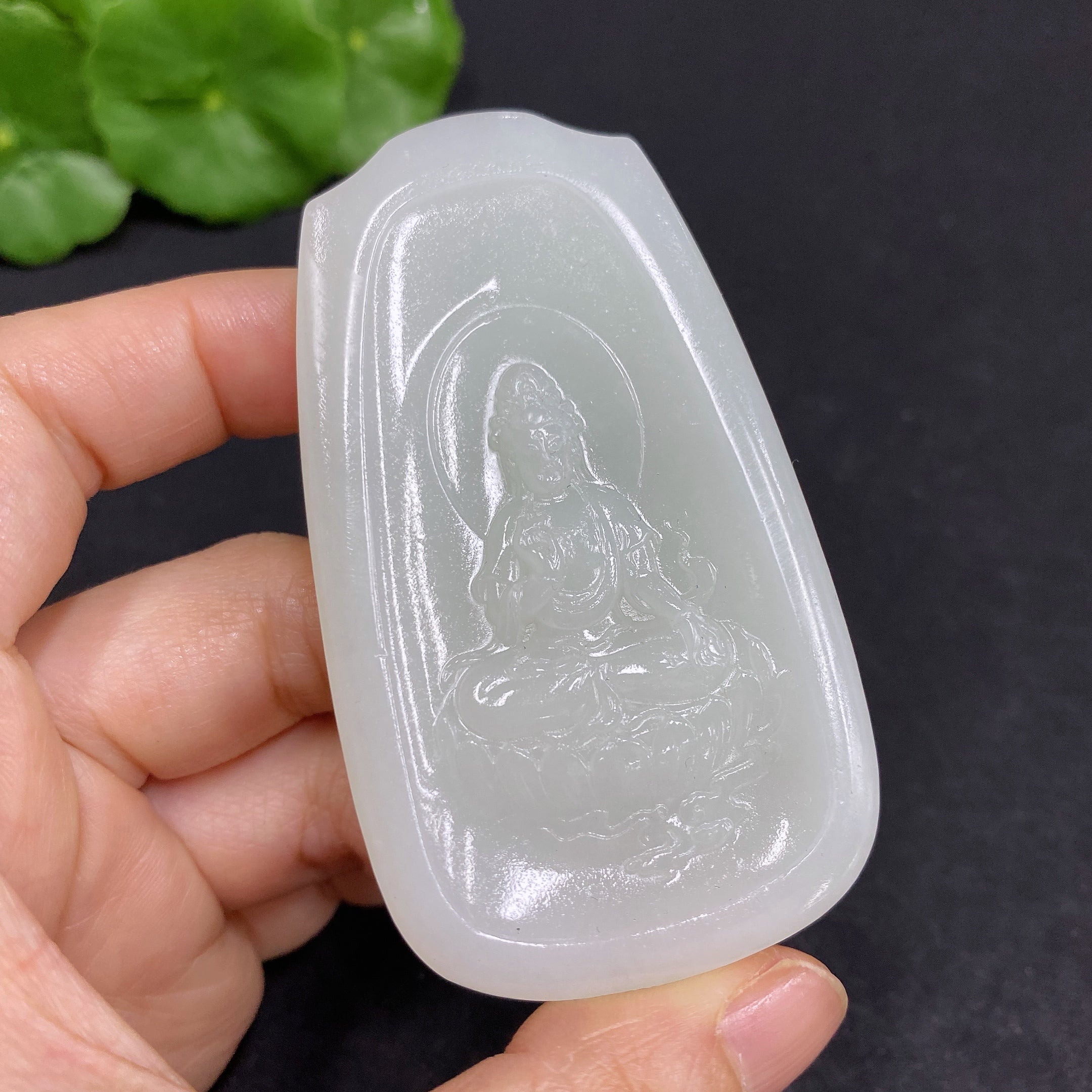 Hetian Jade Pendant Guanyin . | Huiliu Certified