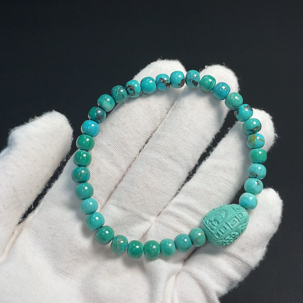 Turquoise Bracelet Total Weight Approx. 16.56g Size 6.5-14.6mm