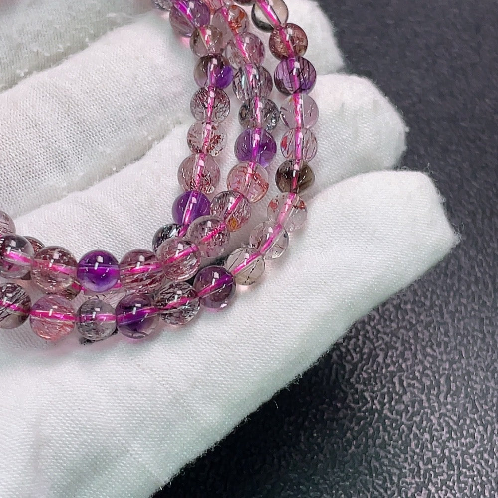 Crystal Bead Strand Total Weight Approx. 22.43g Size 5.8mm