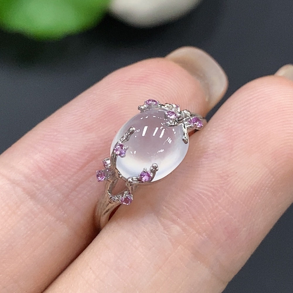 Jadeite Cabochon Ring 18k Gold Total Weight 1.95g Size 12