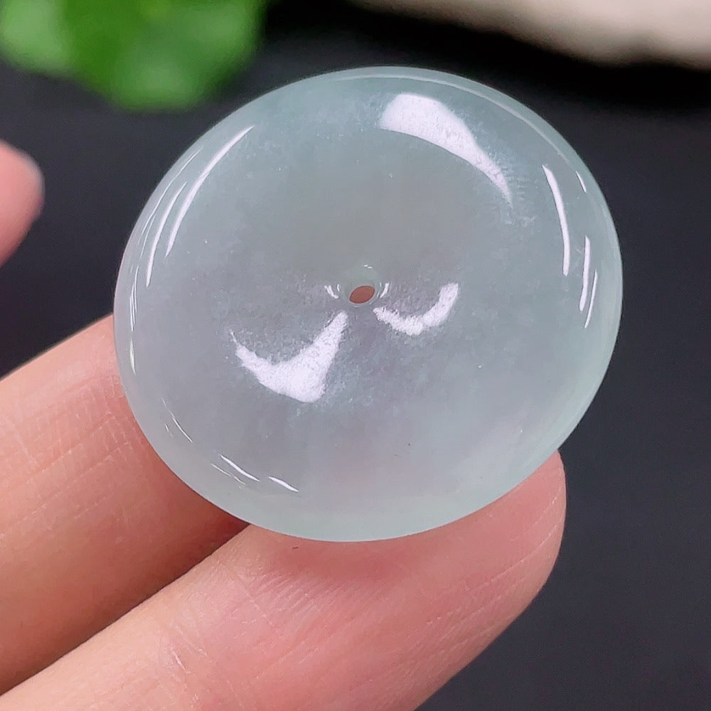 Jadeite Peace Button Pendant Total Weight Approx. 10.11g