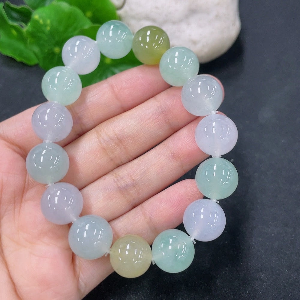 Jadeite Bracelet, Approx. 12.5mm, Total Weight Approx. 50.96g, Color Origin Undetermined