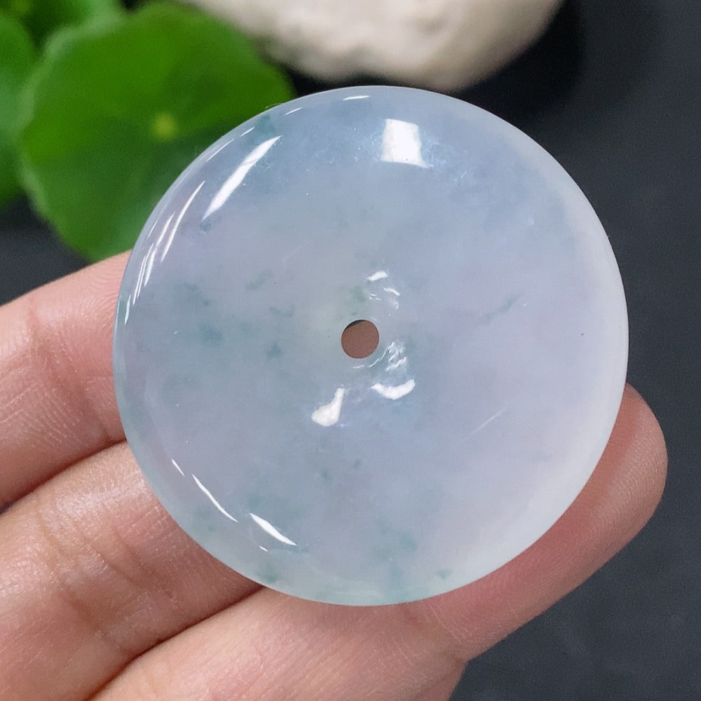 Jadeite Pendant Peace Buckle Total Weight Approx. 18g