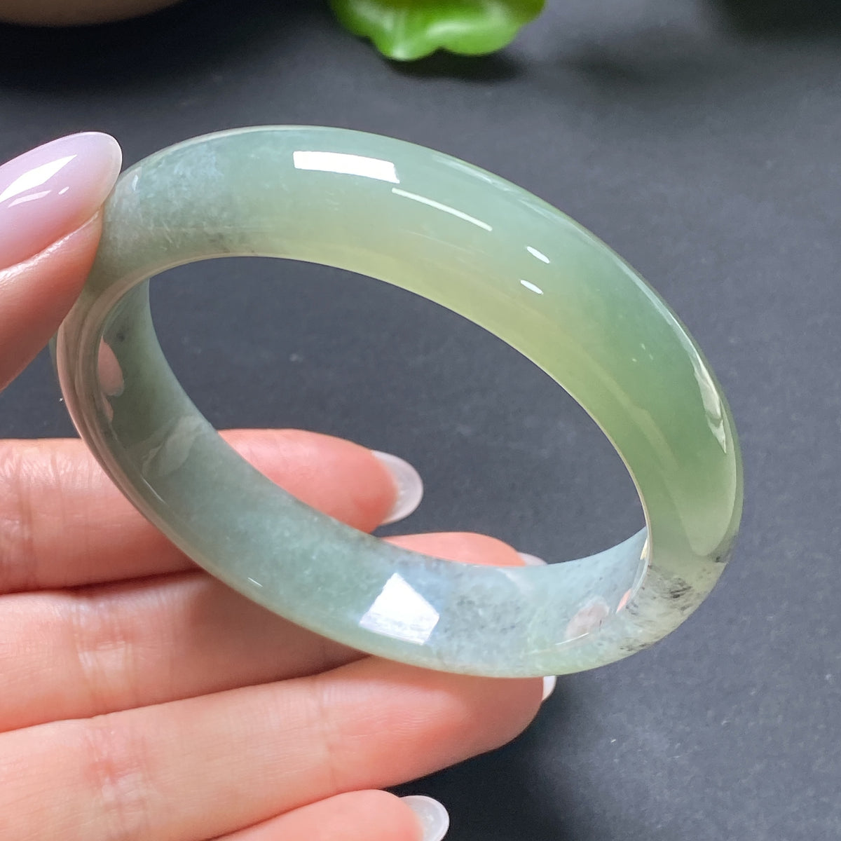 Jadeite Round Bangle Size 55.2 Total Weight Approx. 53.90g