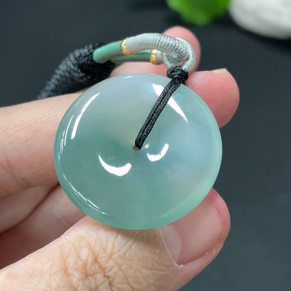 Jadeite Safety Buckle Pendant Total Weight 11.026g