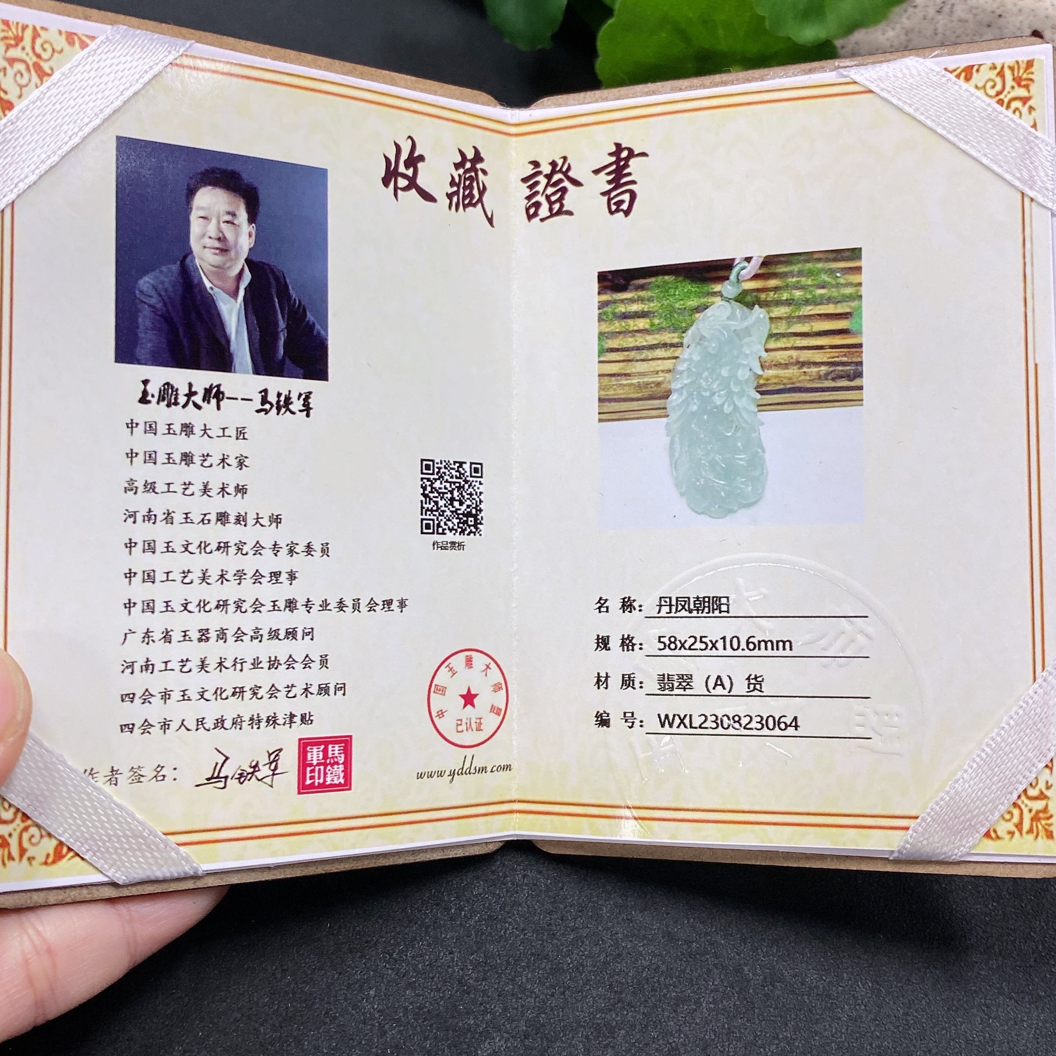 JadeitePendant Phoenix Master Certificate