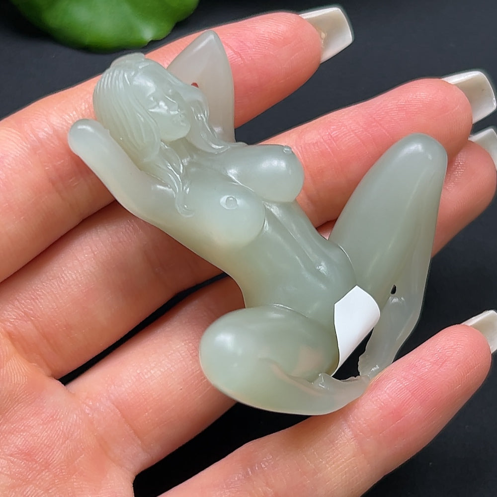 Hetian Jade Beauty Pendant